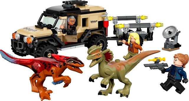76951 USED Pyroraptor & Dilophosaurus Transport
